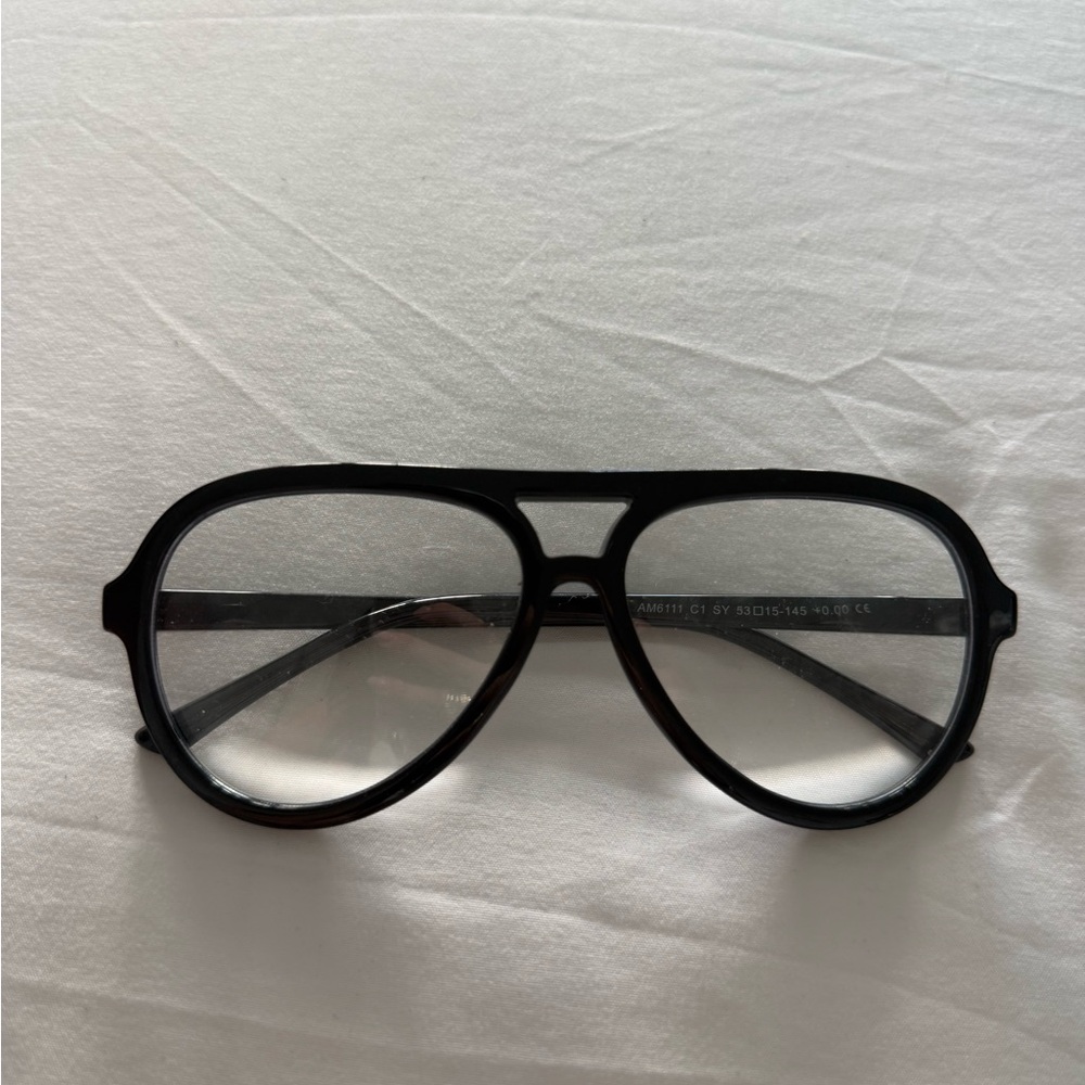 Black Aviator Blue Light Glasses